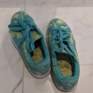Puma suede sneakers palm tree print MINT condition